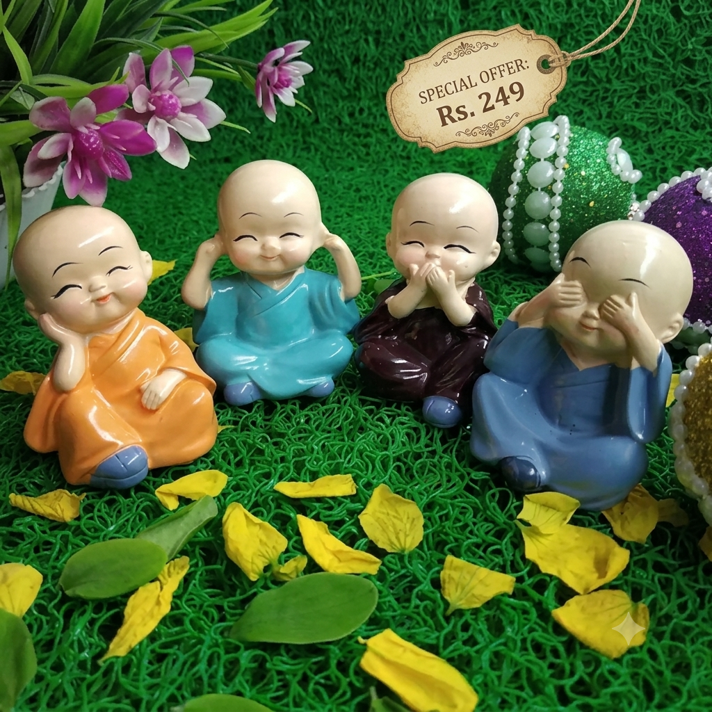 MONK 4 PIECE SET FOR HOME DECOR