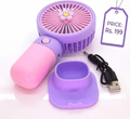 Multicolour Mini Portable Usb Hand Fan or Fan - 3 Speed Modes Handheld Fan for Summer With 1000 mAh Battery| Rechargable Hand fan for Women| Portable