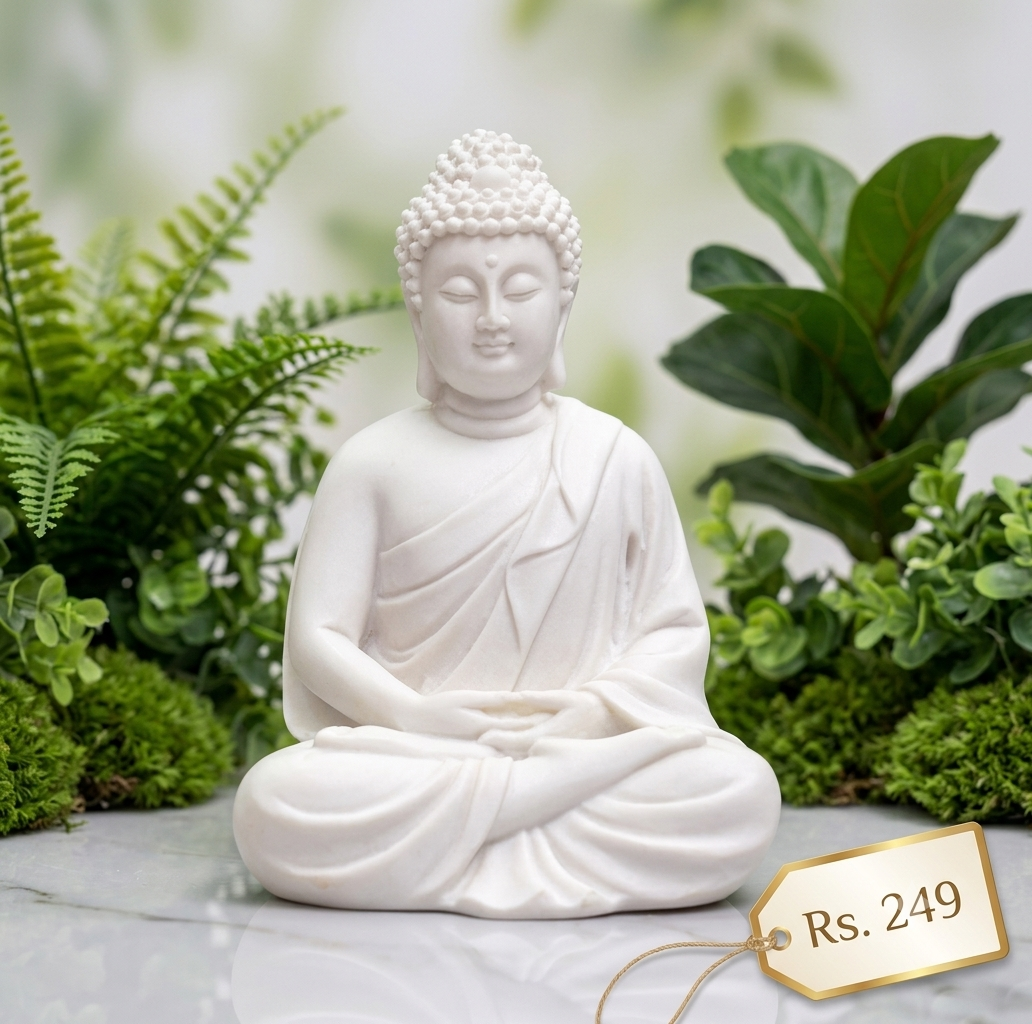 Meditation Buddha Murti For Home Decor - Murtikaar Bharat